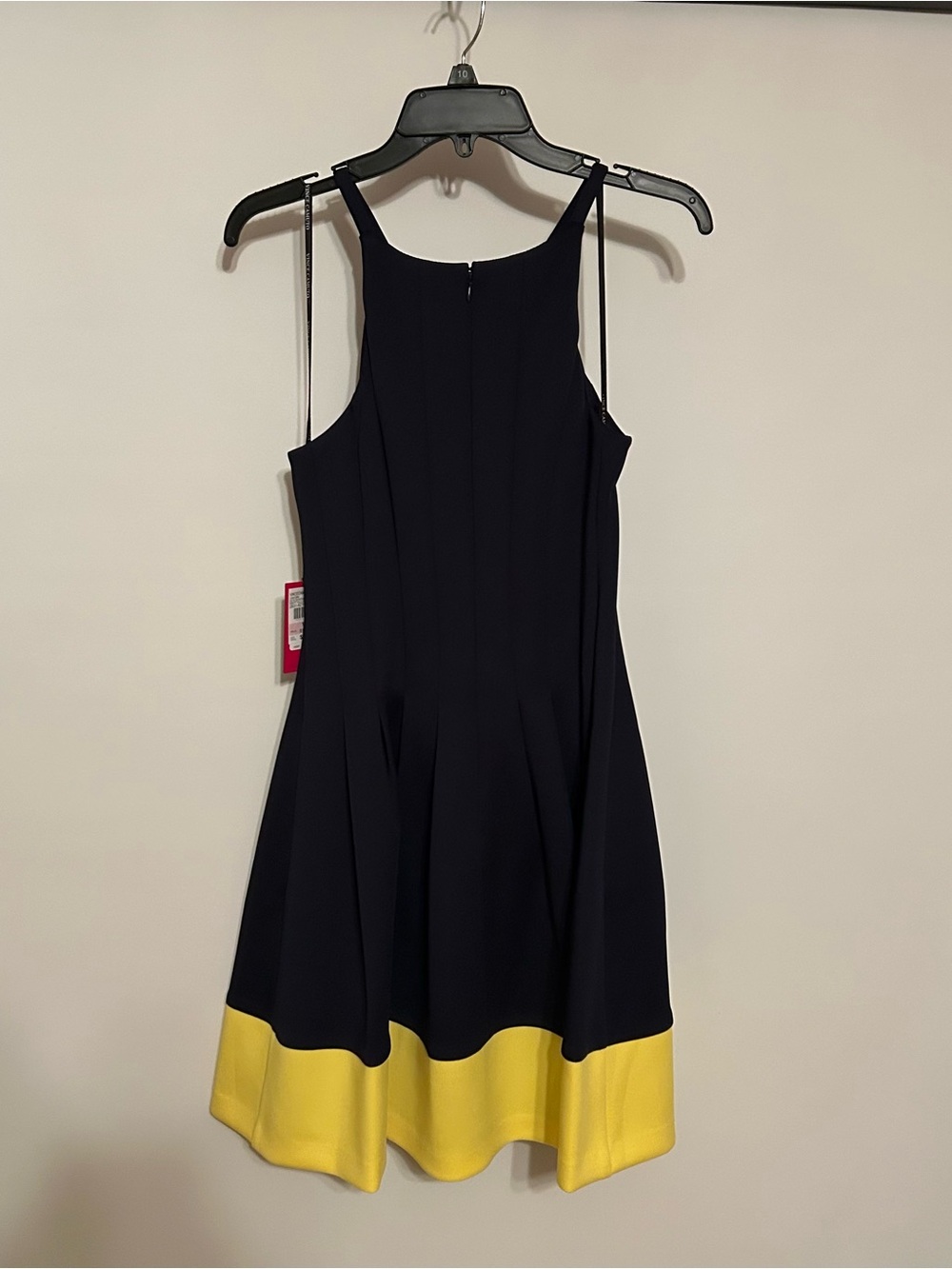 Vince Camuto Black Dress with Yellow Hem Midi